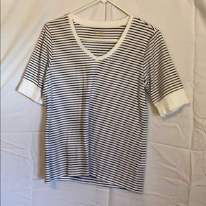 LL Bean Blue and white top